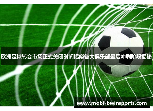 欧洲足球转会市场正式关闭时间揭晓各大俱乐部最后冲刺阶段揭秘